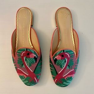 Charlotte Olympia Flamingo mules